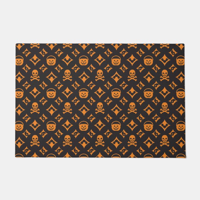 Designer Halloween! Spooky Vuitton Doormat (Front)