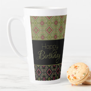 Designer Happy Birthday Latte Mug