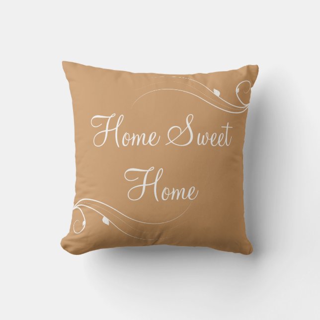 Designer Home Seet Home Throw Pillow (Front)