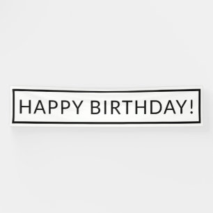 Designer Inspired White Birthday Banner