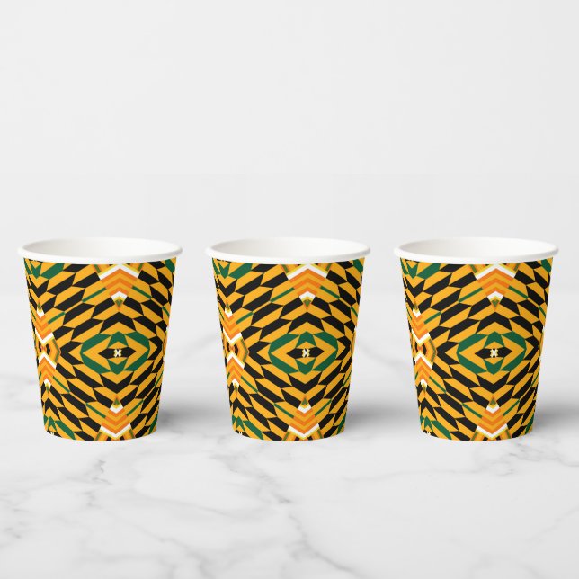 Designer Kente Print Paper Cups (Multi)