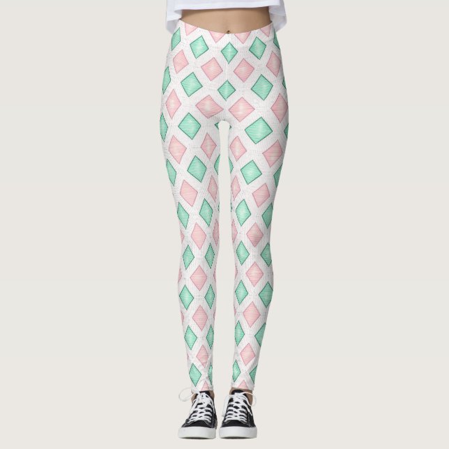 Designer Leggings with a failed pattern Leggin (Front)