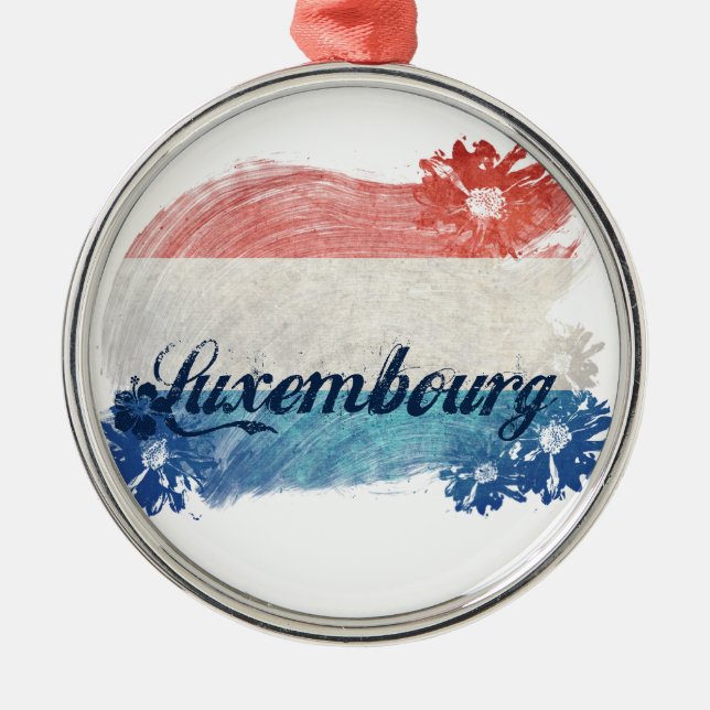 Designer Luxembourg Metal Tree Decoration (Front)