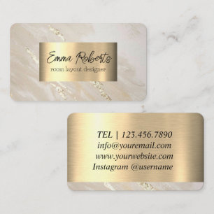 Designer Marble Gold Simple Business Card
