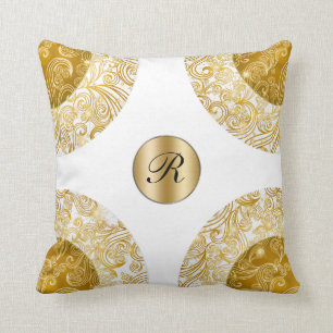 Designer Monogram Throw Pillow