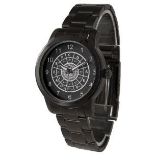 Designer music circle of fifths watches