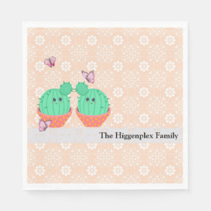 Designer Napkins with Cacti