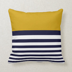 Designer Nautical Stripes Decorative Pillow