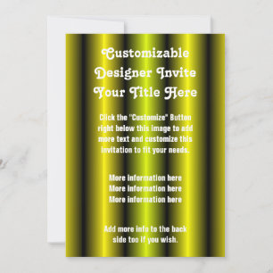 Designer Neon Lights Customisable Invitation