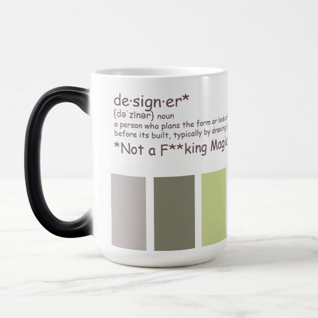 Designer. Not Magician Magic Mug (Left)