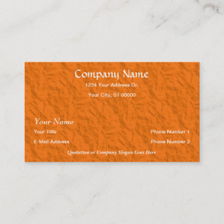 Designer Orange Crumpled Paper Business Cards