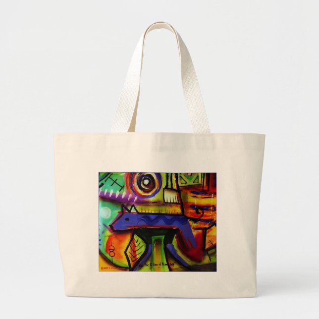 Designer Original Art Large Tote Bag (Front)