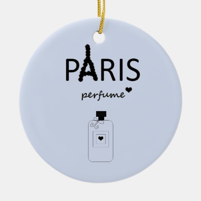 Designer Paris Fragrance Ceramic Tree Decoration (Front)