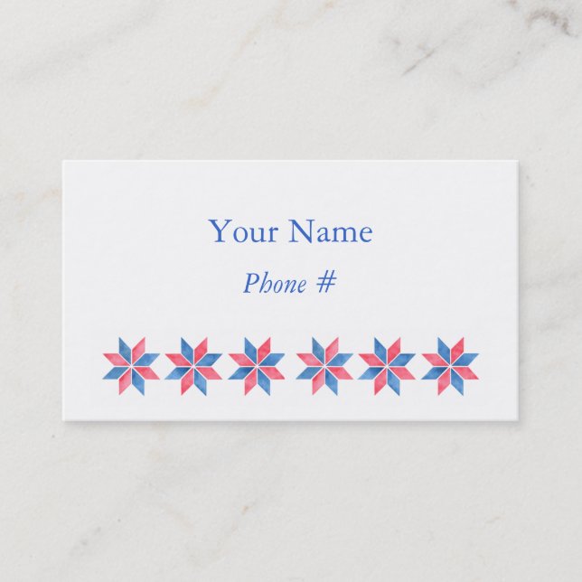 Designer Personal Profile Card Template (Front)