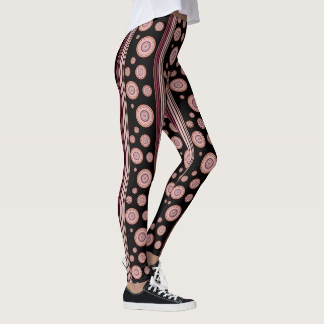 Designer Pink Print Yoga-Pants Leggings (Right)