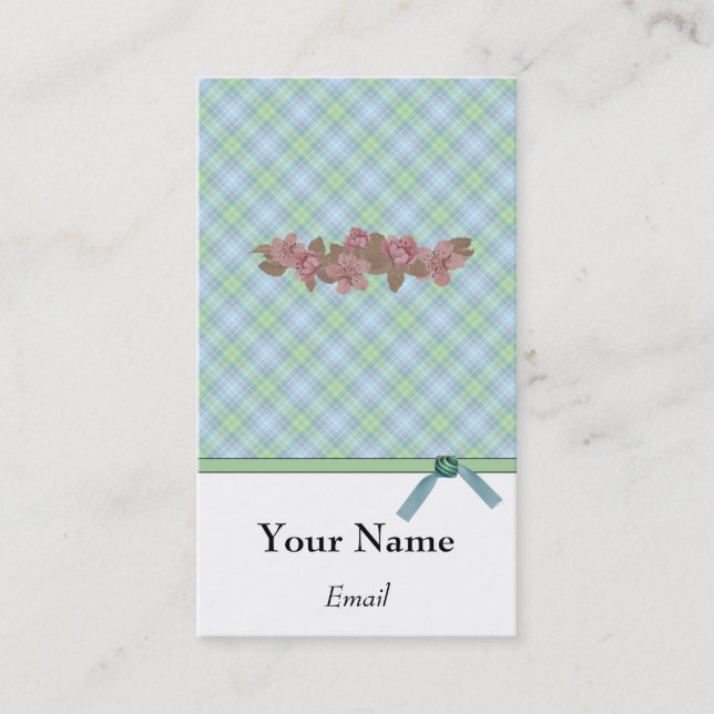DESIGNER PLAID BUSINESS CARDS (Front)