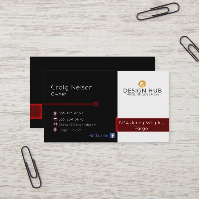 Designer professional business card (Front/Back In Situ)