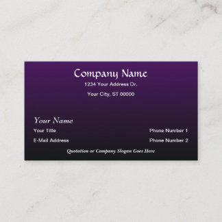 Designer Purple Black Fade Business Cards