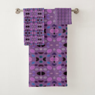 Designer Purple Towel Set