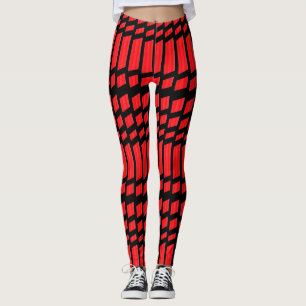 Designer Red Pattern Leggings