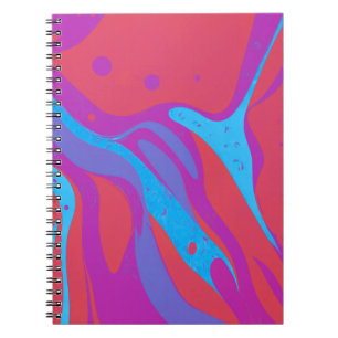 Designer’s Notebook with Abstract Red & Blue Art