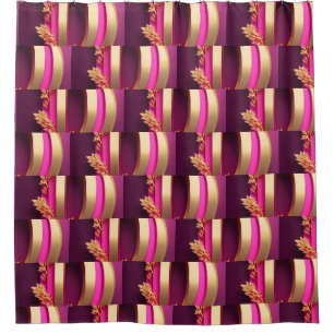 Designer Shower Curtain with Matching Mats