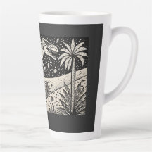 Designer T-Rex Dinasaur Latte mug for Historians