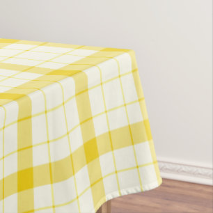 Designer tartan / plaid pattern yellow table cloth