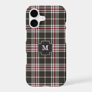 Designer Tartan Plaid Trendy Tan White Red Black C