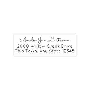 Designer Text Address Self-inking Stamp