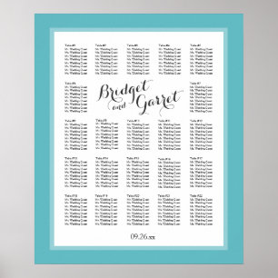 Designer Text Colour Select Wedding Seating Chart