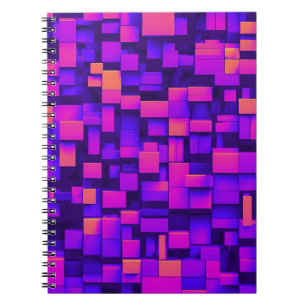 Designer's Notebook with Abstract Purple & Orange
