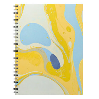 Designer's Notebook with Yellow & Blue Art