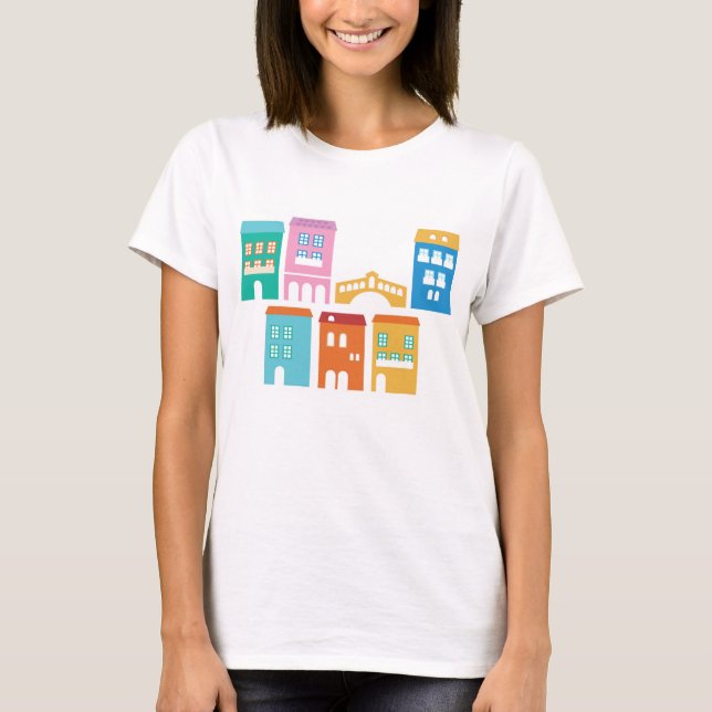 Designers t-shirt with italia homes (Front)