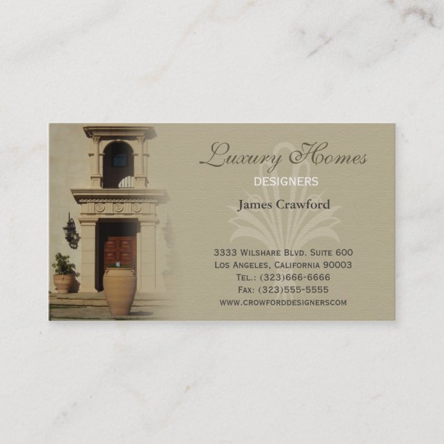 designerscard1, Luxury Homes, DESIGNERS, 3333 W... Business Card (Front)