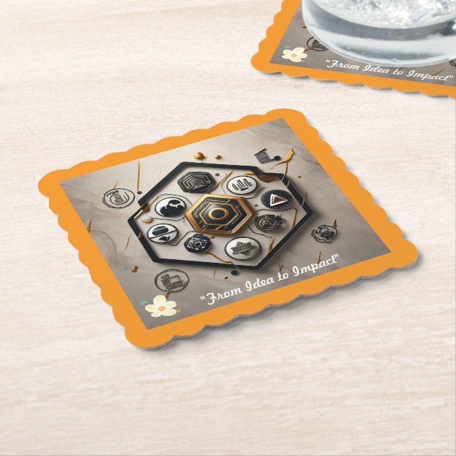 "Designing the Impossible" Paper Coaster (Angled)