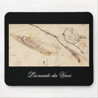 Designs for a Boat by Leonardo Da Vinci Mouse Pad