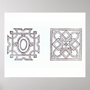 Designs for a knot garden, from 'The Country House Poster