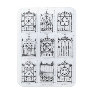 Designs for cast-iron railings, from 'Macfarlane's Magnet