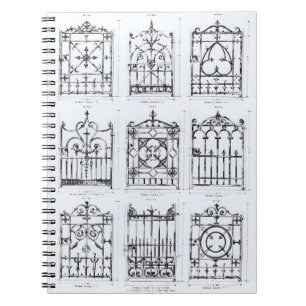 Designs for cast-iron railings, from 'Macfarlane's Notebook