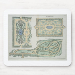 Designs for French, Old English and Modern English Mouse Pad