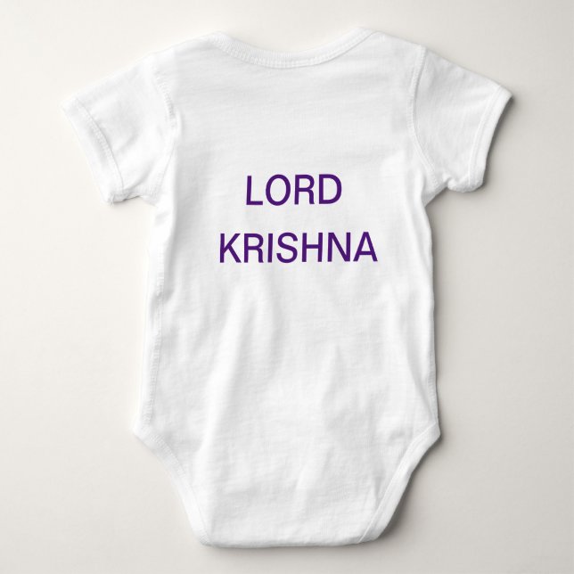 desin is lord krishna  baby bodysuit (Back)
