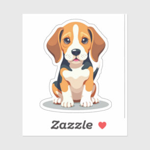 Desirable Beagle, Adorable Flat Style, Small