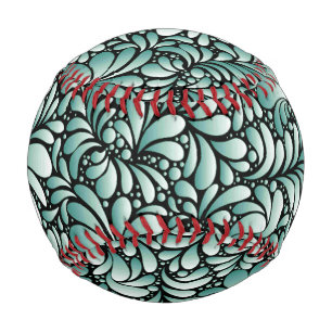 Desirable Fleur Pattern in Minty Green Baseball