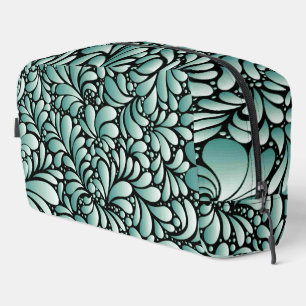 Desirable Fleur Pattern in Minty Green Dopp Kit
