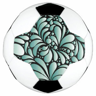 Desirable Fleur Pattern in Minty Green Soccer Ball