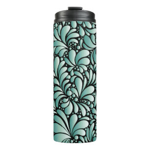 Desirable Fleur Pattern in Minty Green Thermal Tumbler