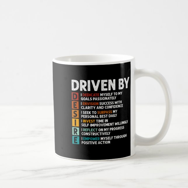Desire Definition Motivational Quote Affirmations  Coffee Mug (Right)