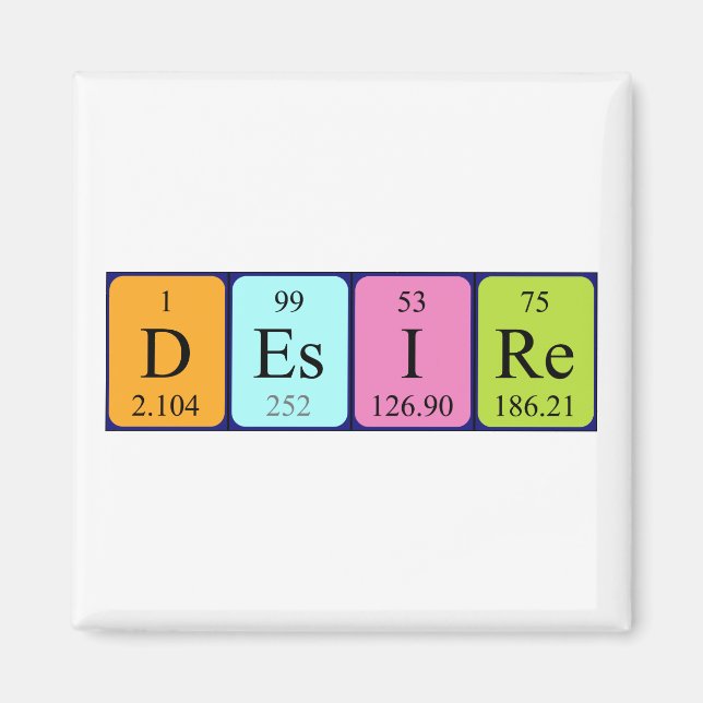 Desiré periodic table name magnet (Front)