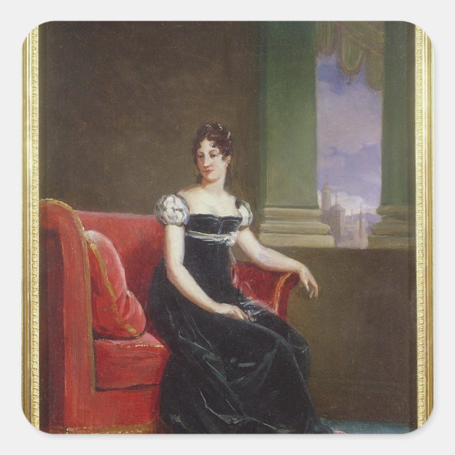 Desiree Clary  Queen of Sweden Square Sticker (Front)